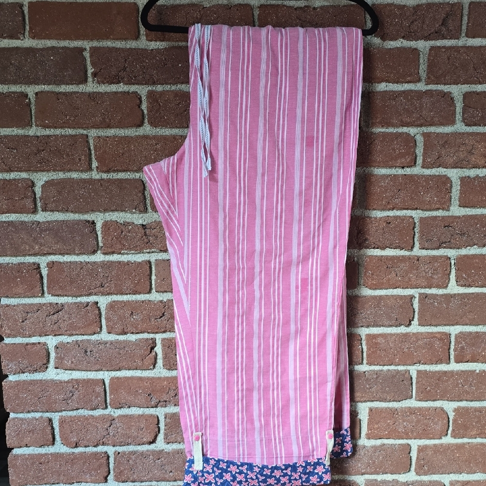 Women's Pink Striped Pajama Pants